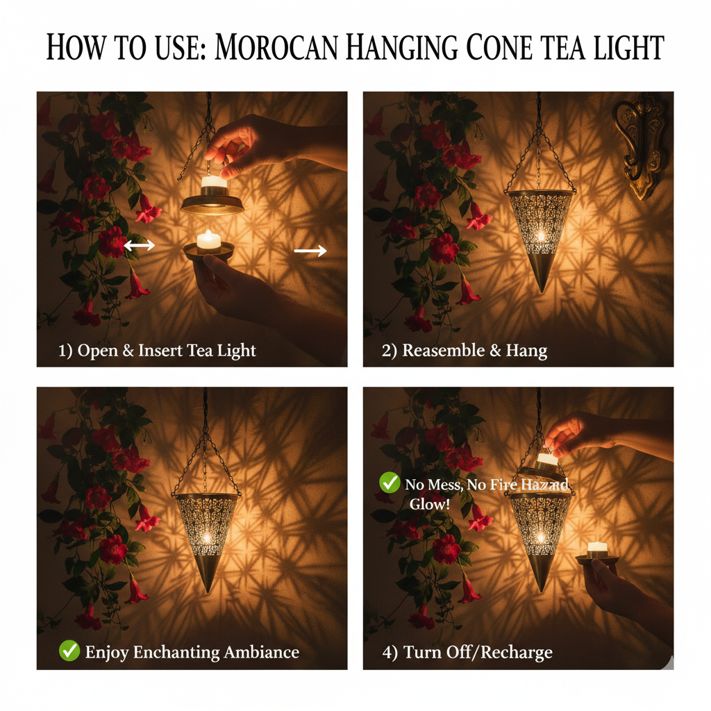 Hanging Cone Tea Light (Pack of 1)