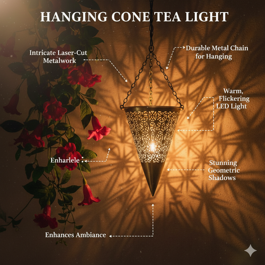 Hanging Cone Tea Light (Pack of 1)