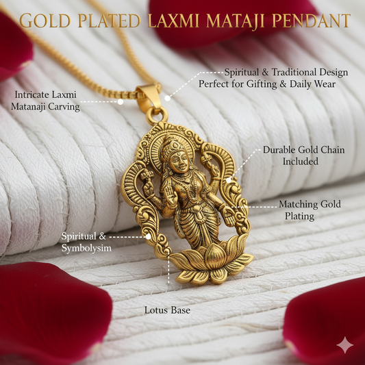 Gold Plated Laxmi Mataji Pendant with Chain